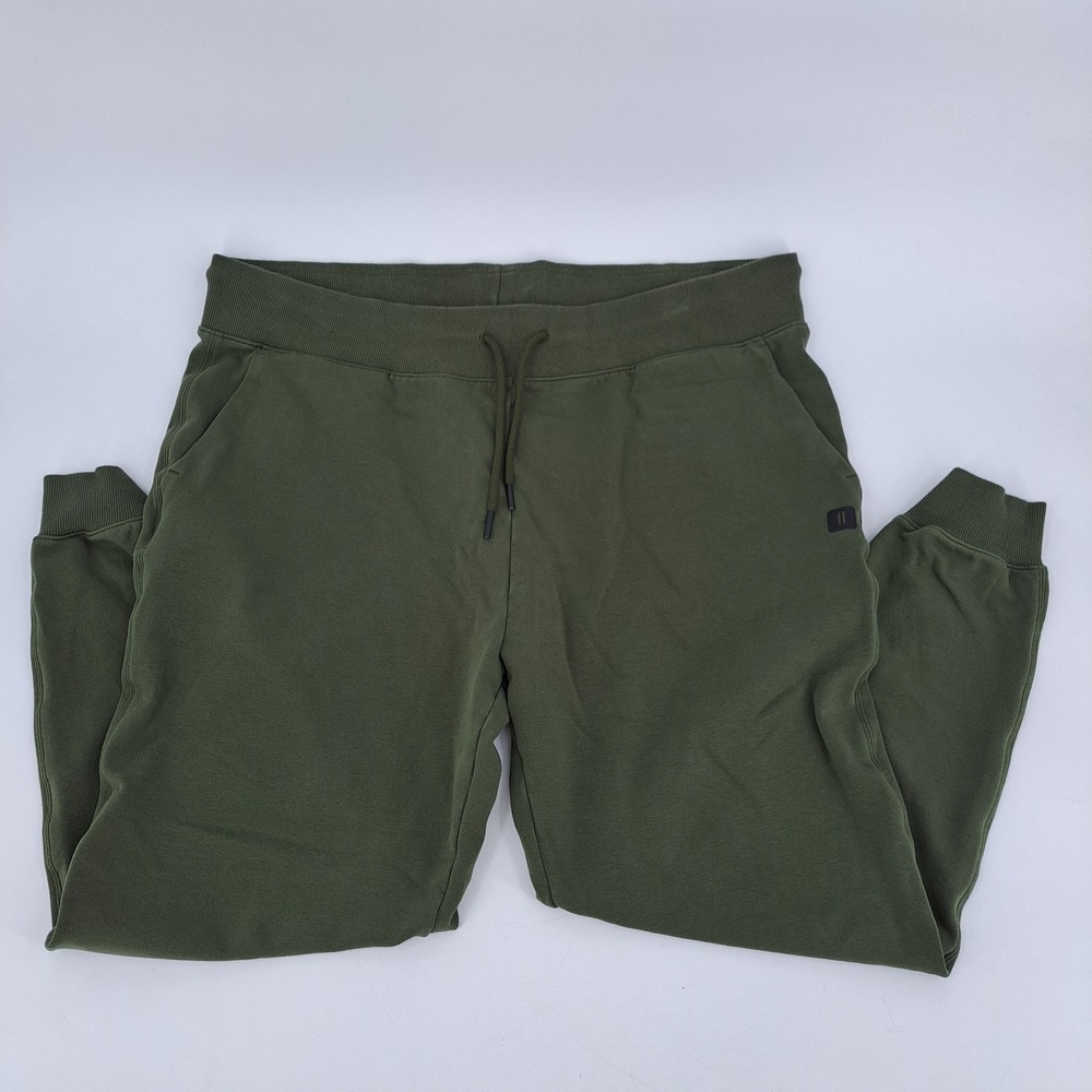 NOBULL French Terry Joggers Mens XXL Cotton Blend Army Green Solid Sweatpants